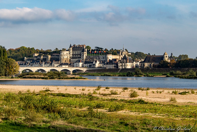 Vue sur la Loire et le château d'Amboise