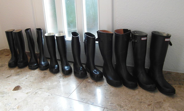 My black rubber boots
