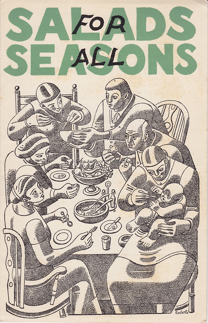 Salads for all seasons - booklet by the London Health Centre, 1945 - cover by William Roberts
