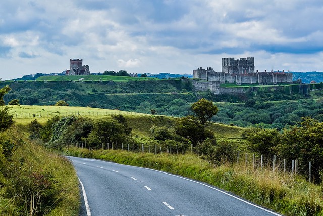 Dover Castle - #dovercastle #castle #clouds #colour #scenery #landmark #history #road #trees #photography