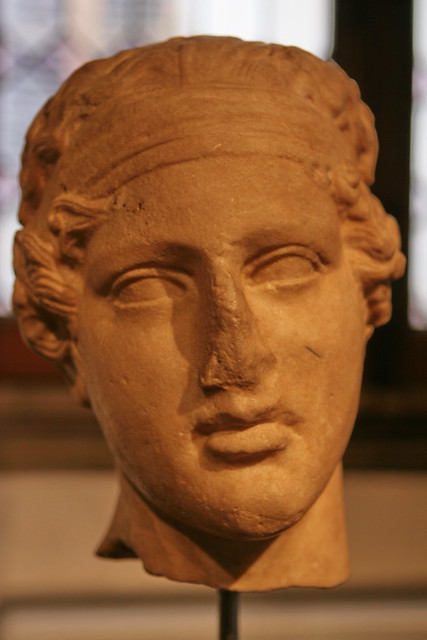 Female Head of Saffo-Aspasia Type Roman copy. Second half of the 5th c.