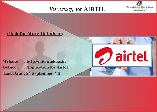 job opportunity for airtel in microtek