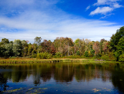 autumn sky fall water clouds reflections landscape pond empty touching odc iphone5