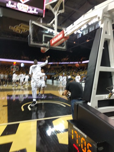 Tacko warming up before the Colorado game