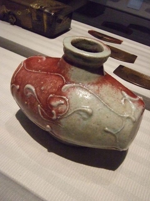 Crackled Polychrome glazed Stoneware vessel created by Kanjiro Kawai mid 1950s 7