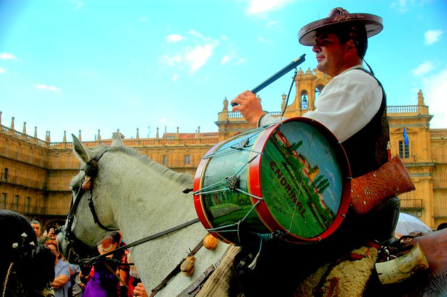 Fiestas de San Juan en la Plaza Mayor,Salamanca