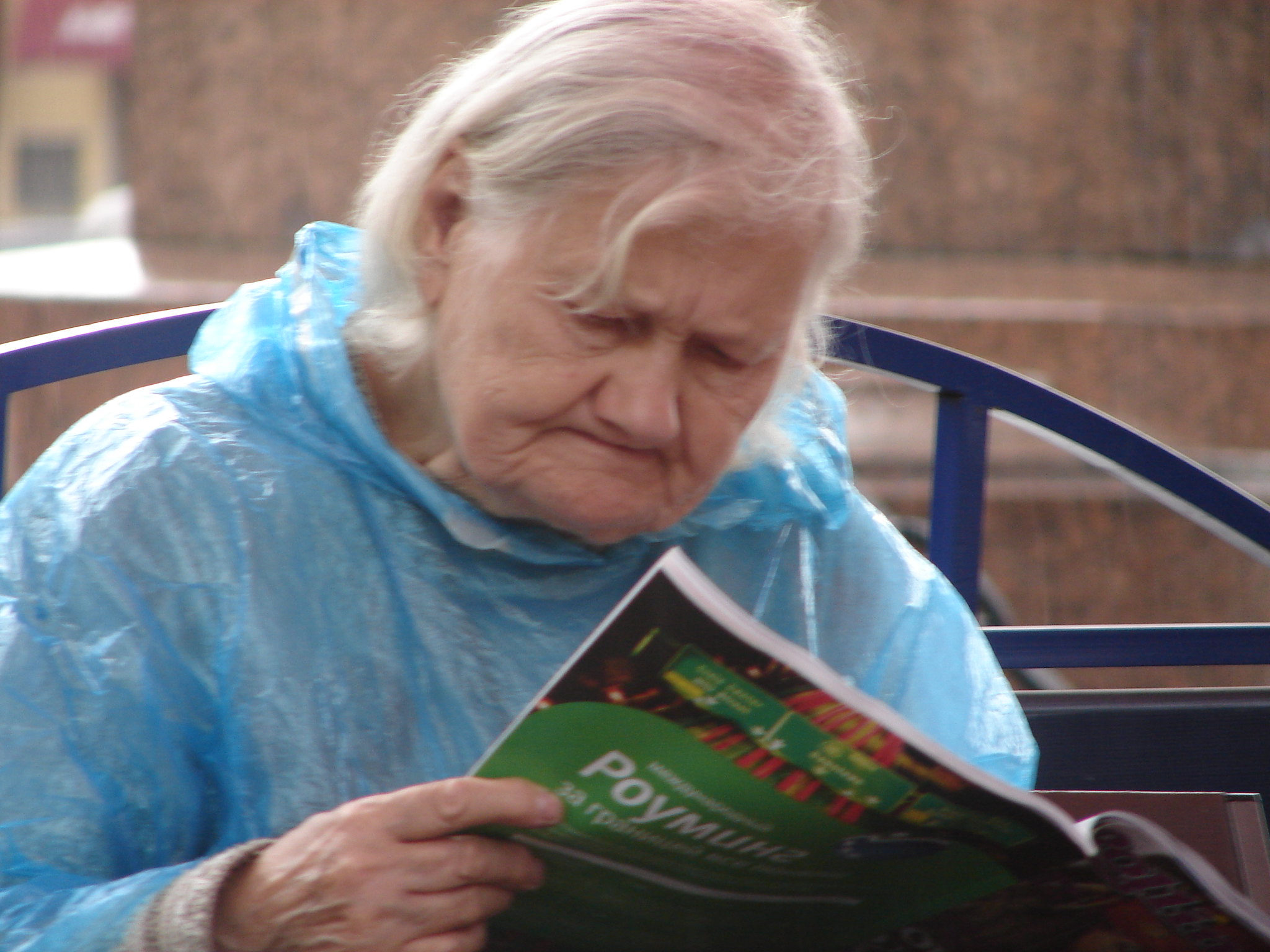 Old woman reading