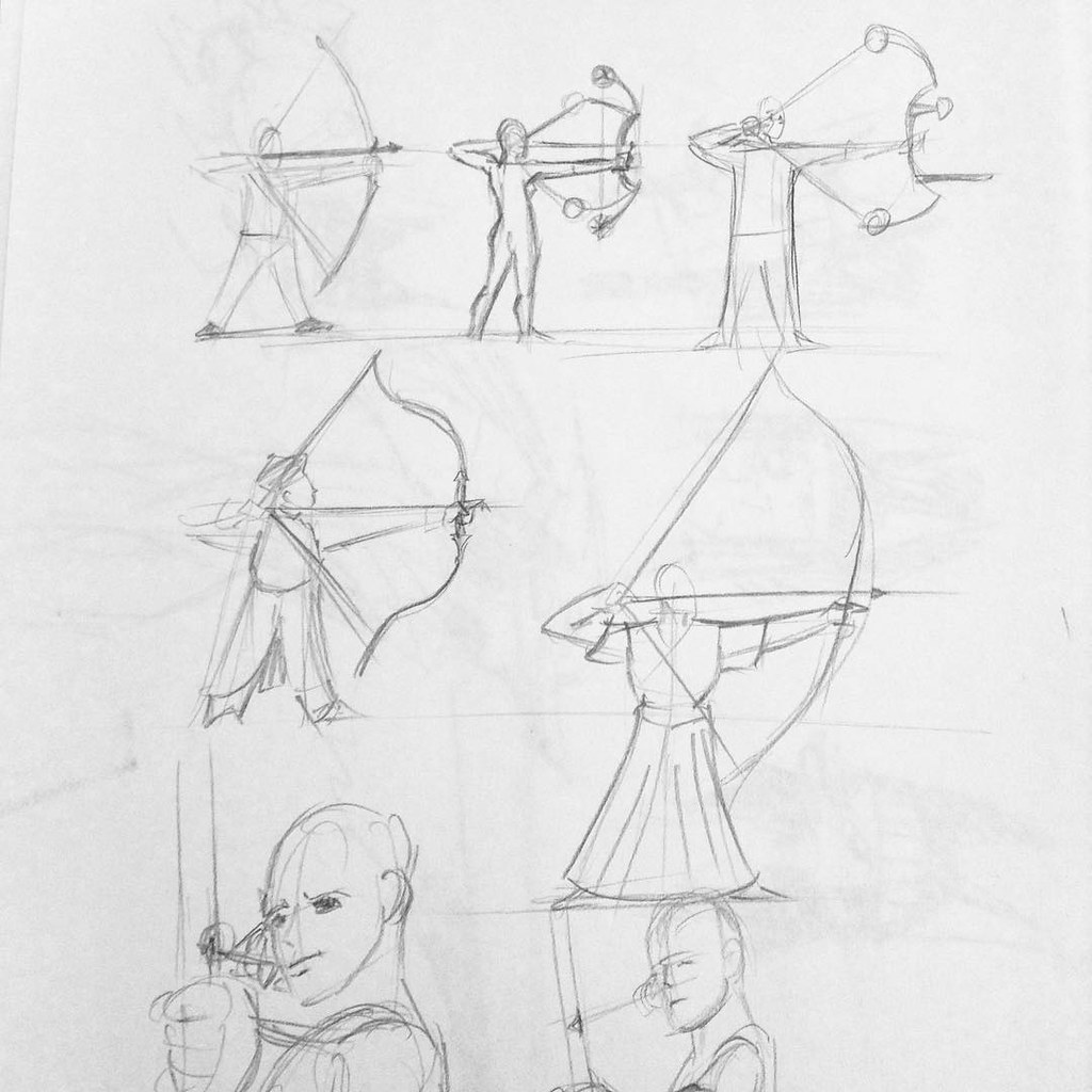 Archery studies. #drawing #art #sketch #archery #bowhuntin… | Flickr