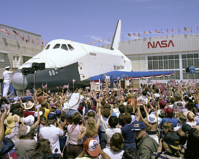 President Reagan at STS-4 Landing