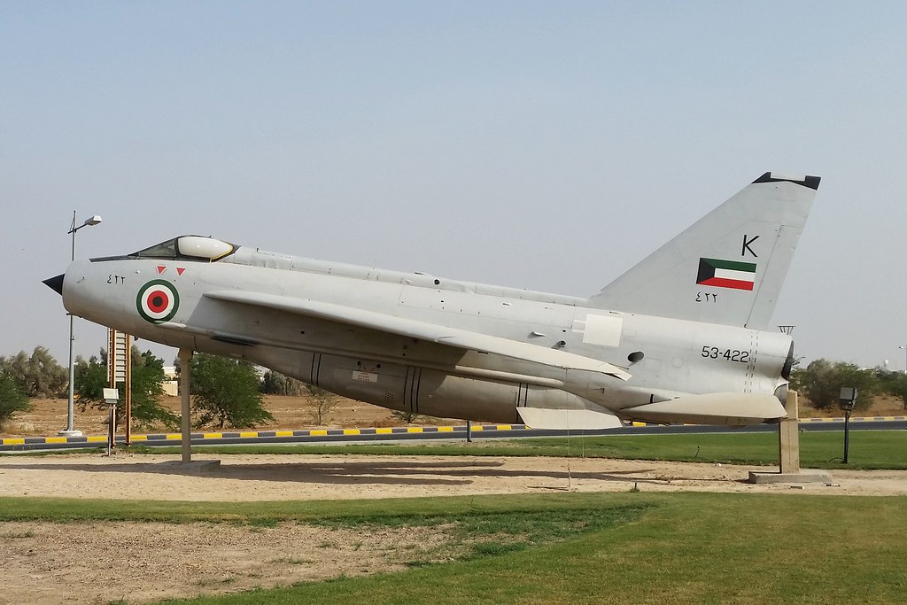 Lightning Mk.53 53-422/K ex Kuwait Air Force/ KAF. Preserved with Base Headquarters, Ali Al Salem Air-Base, Kuwait.