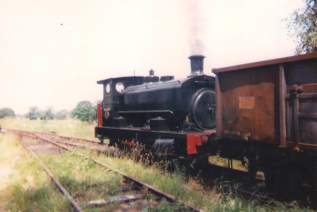 0-6-0 loco waits at the colliery waiting time for the 1 in 19 climb to Dilhorne Park circa. 1995