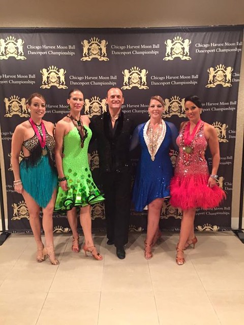 Rosemont, IL, Westin Hotel, Harvest Moon Ballroom Dance Competition, Kaarin (second from left)