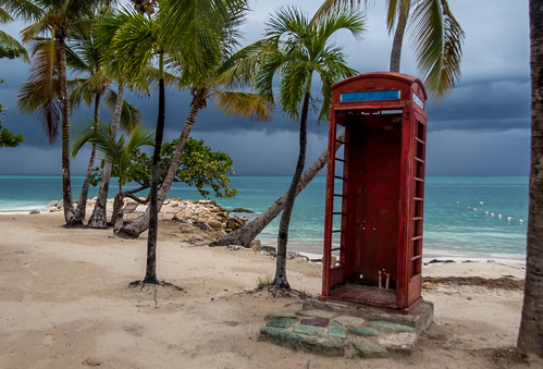 red sea storm island sand antigua caribbean telephonebox pillarbox saintjohn antiguabarbuda antiguaandbarbuda dickensonbay antiguavillageresort