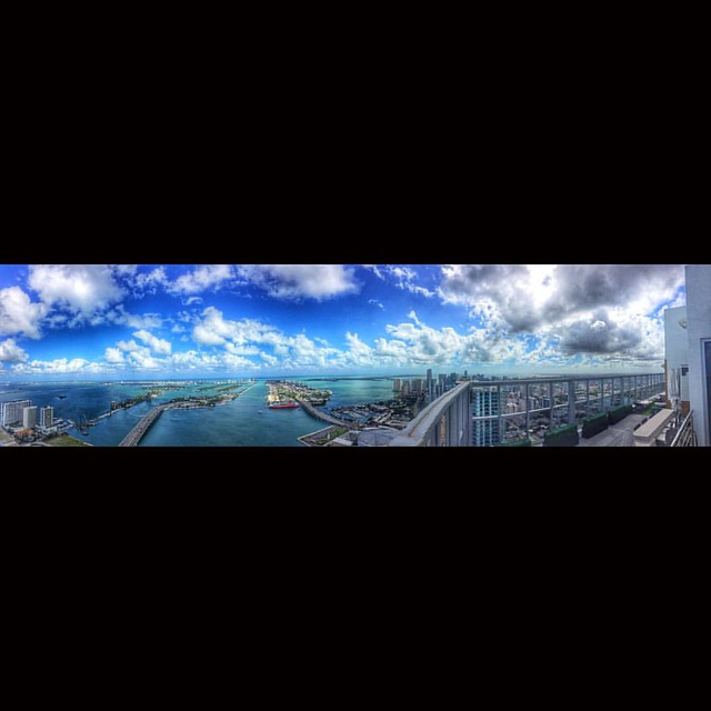 From the 63rd floor photo shooting for talented interior designers #miami #sky
