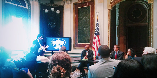 Andres Useche speaks at the White House 1