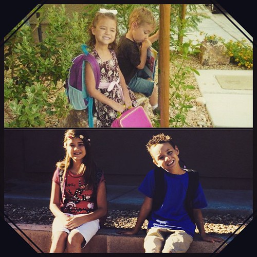 First day of school flashback & current. Sophia started kindergarten 6 years ago (Nick had already been in school for a year in the autism program at 3 years old). Yesterday, as we started school it brought me back to those memorable first day experiences | by BuddingWino