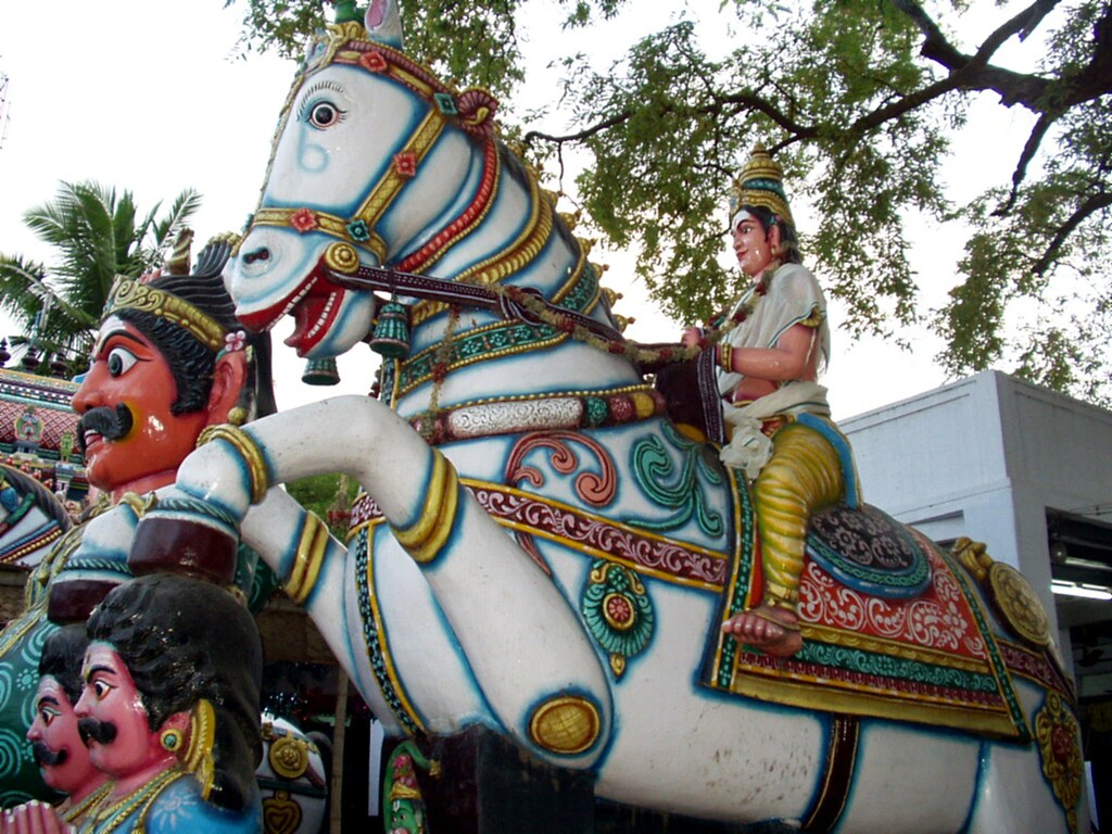 Ayyanar | The deity,Ayyanar on  Muthiah Temple | Kamala L |  Flickr
