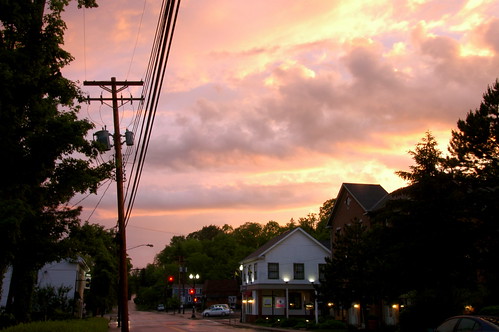 sunset sky clouds chagrinfalls