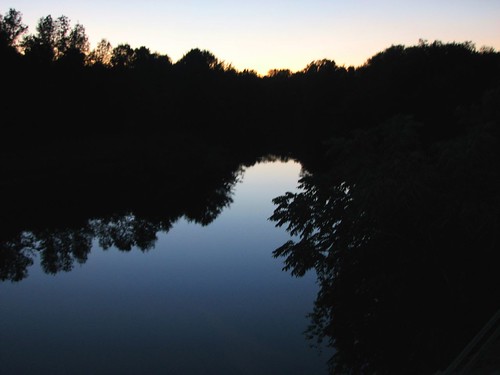 sunset reflection water river blackriver croswell amazingmich