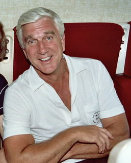 Leslie Nielsen (on an airplane)