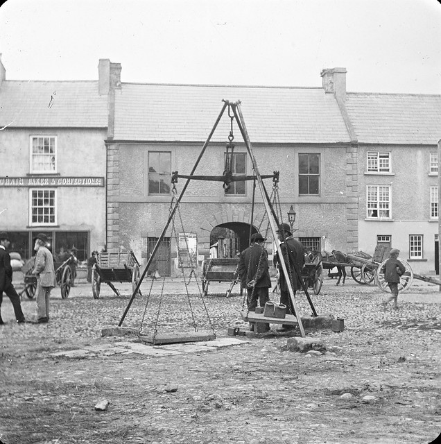 Town scales, in the market square, Donegal town