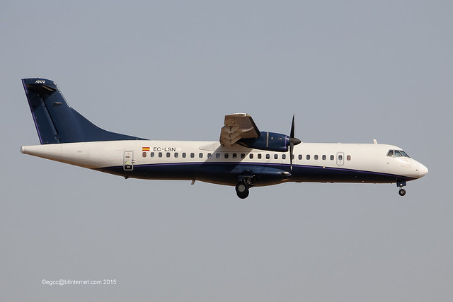 EC-LSN - 1990 build ATR 72-201, operating for Air Europa in basic Azul (Brasil) colours