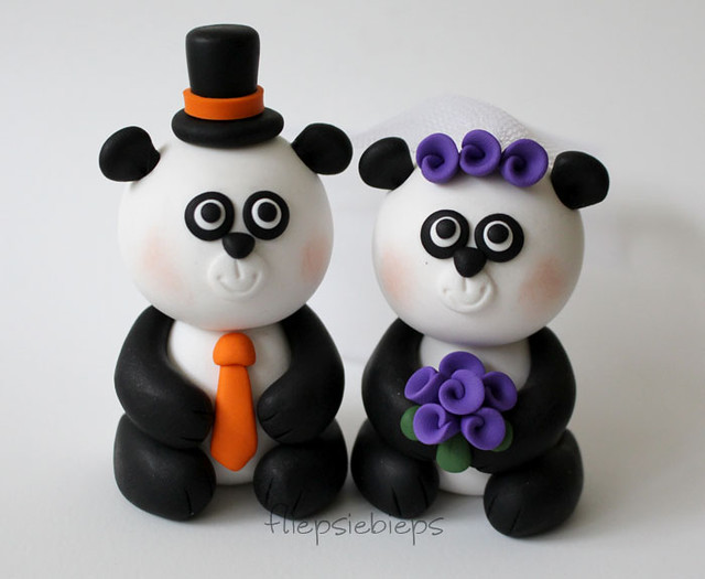 Panda Wedding Cake Topper