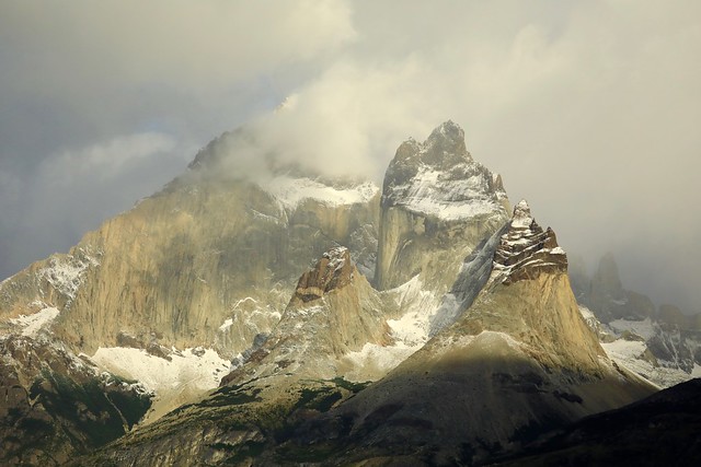 Cuernos Peaks Mountainscape Torres Del Paine National Park Patagonia Chile South America