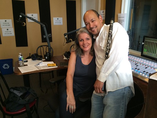 Sally Young and Evan Christopher in the studio 11/5/15 for Fall 2015 Pledge Party