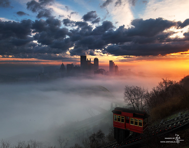 Fog Rolling Over Pittsburgh
