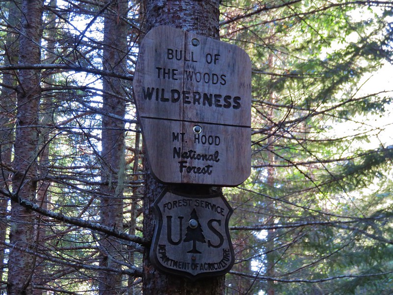 Bull of the Woods Wilderness sign