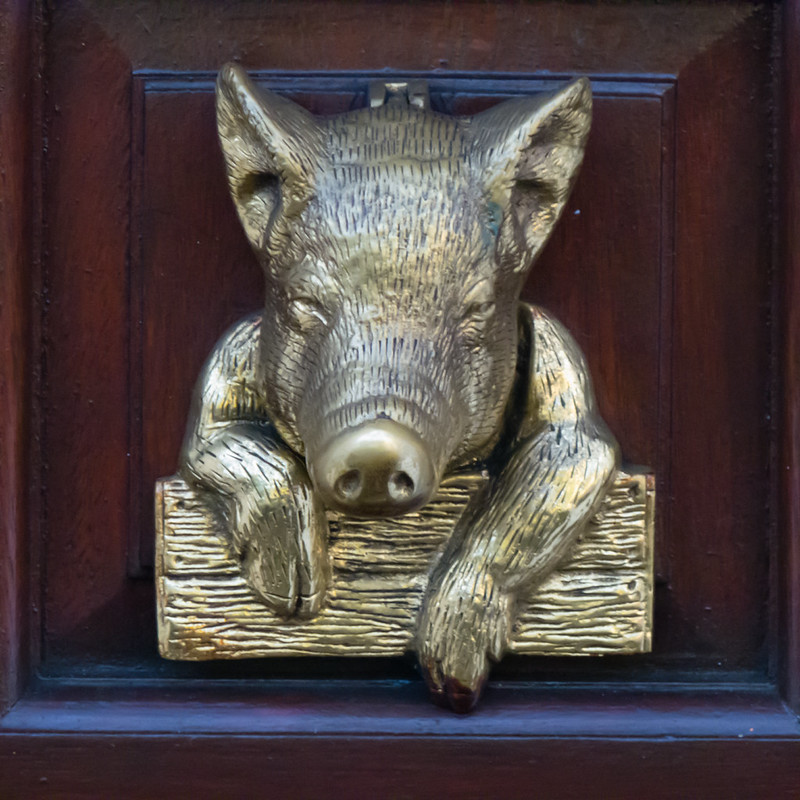 Pig doorknocker