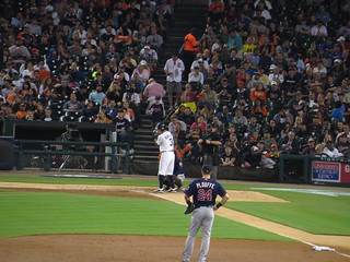 Ian Kinsler, Detroit Tigers 6, Minnesota Twins 4, Comerica Park, Detroit, Michigan