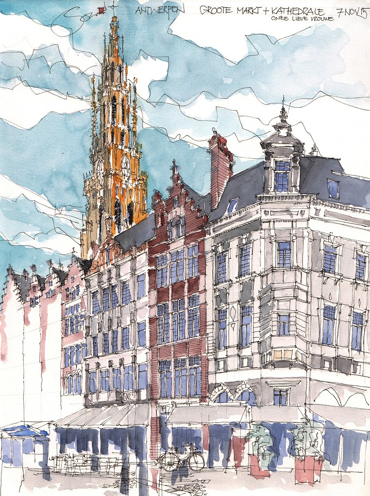Antwerpen, Grote Markt mit Kathedrale, BEL | Onze Lieve Vrou… | Flickr