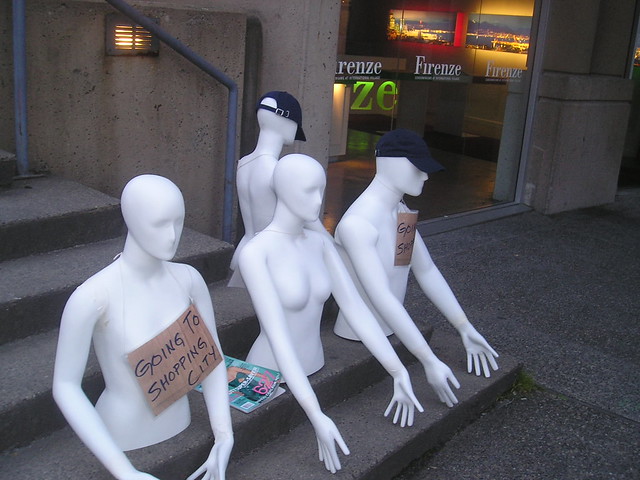 Mannequins at Stadium Station in Vancouver
