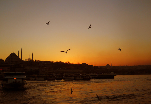 Sunset Istanbul Golden Horn Bosphorus