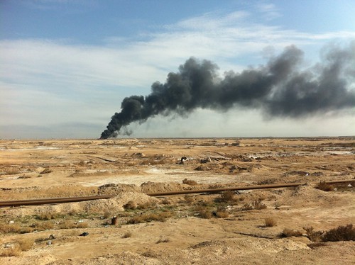 industry desert smoke iraq waste survey basra basrah burningwaste uncontrolleddumping