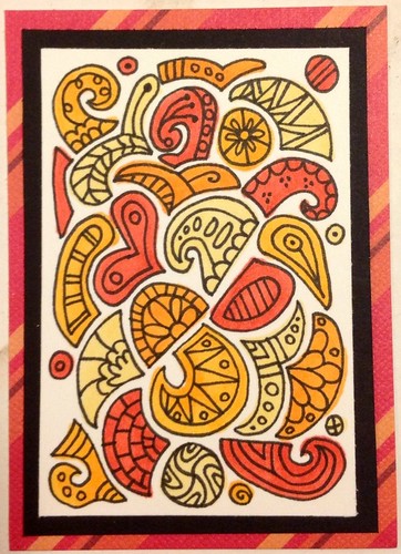 Mini Tangles | Made with pen and Copics. | GwennieJo | Flickr