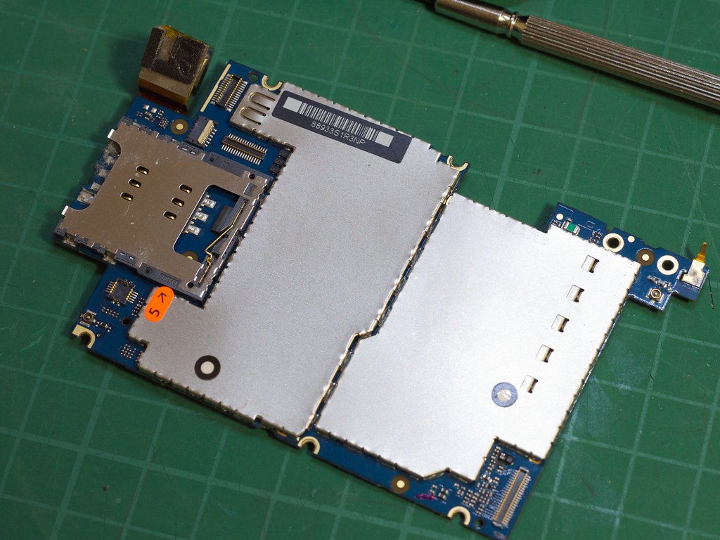 logic board up side