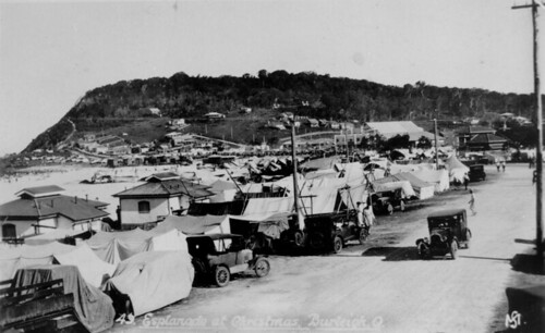 Esplanade at Burleigh, Queensland, Christmas 1932