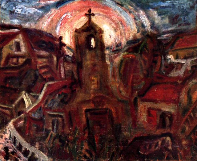 Amos, Imre (1907-1944c.) - 1937 Church at Szentendre (Private Collection)