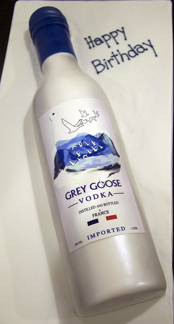 grey goose vodka bottle cake