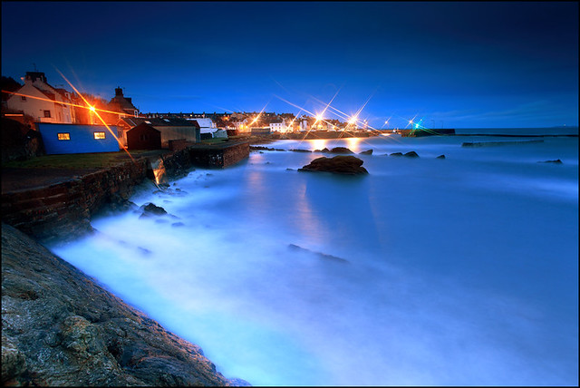St Monans - Harbour Lights & the Blue Hut