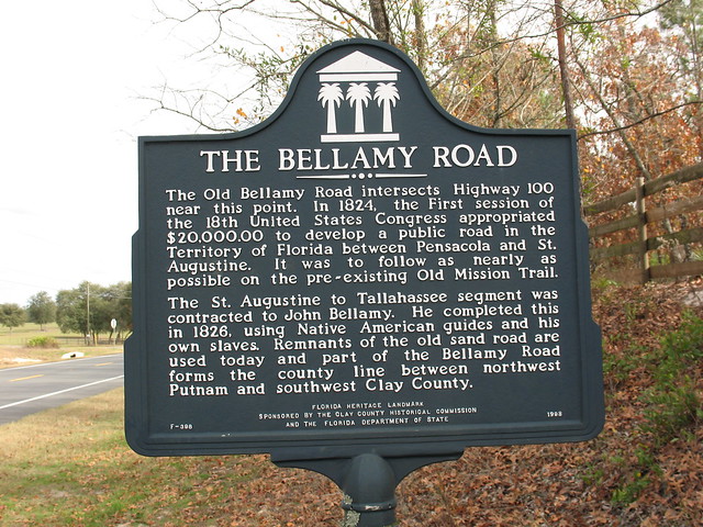 Bellamy Road Marker F-398 Clay County FL