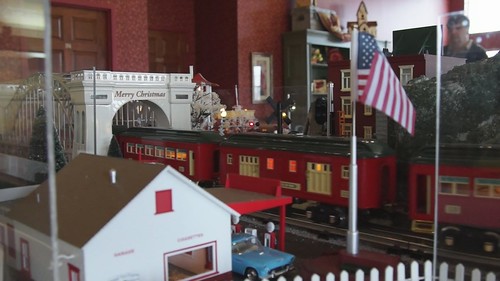 christmas railroad train model