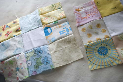Squares within squares. Baby within mom. Yep, it's baby quilt time!