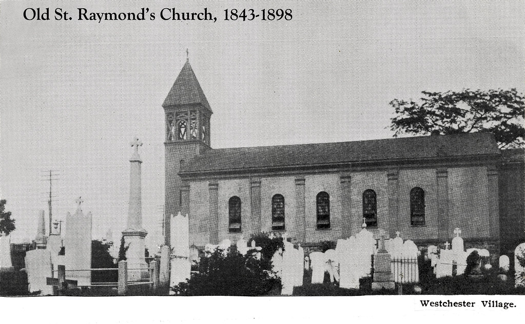(Old) St. Raymond's Church and Churchyard, Westchester Village, before 1897, now The Bronx, New York City,