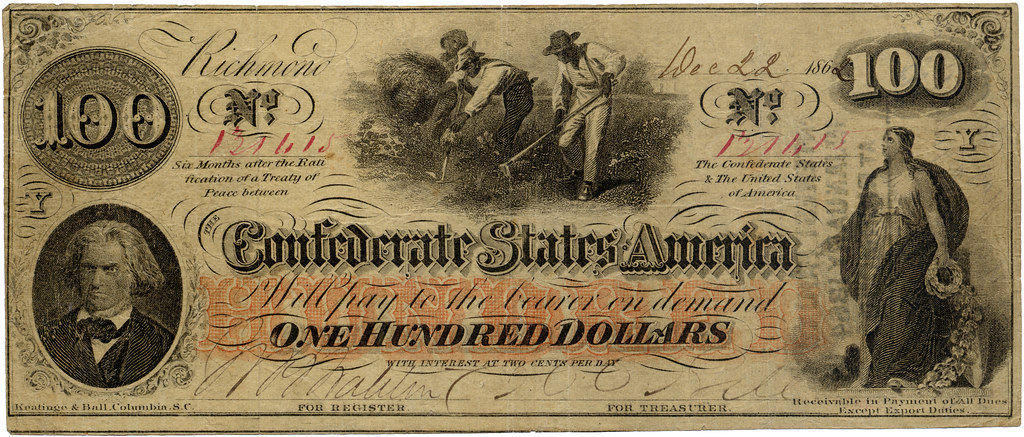 Confederate 100 Dollar Bill | The Confederate States of Amer… | Flickr