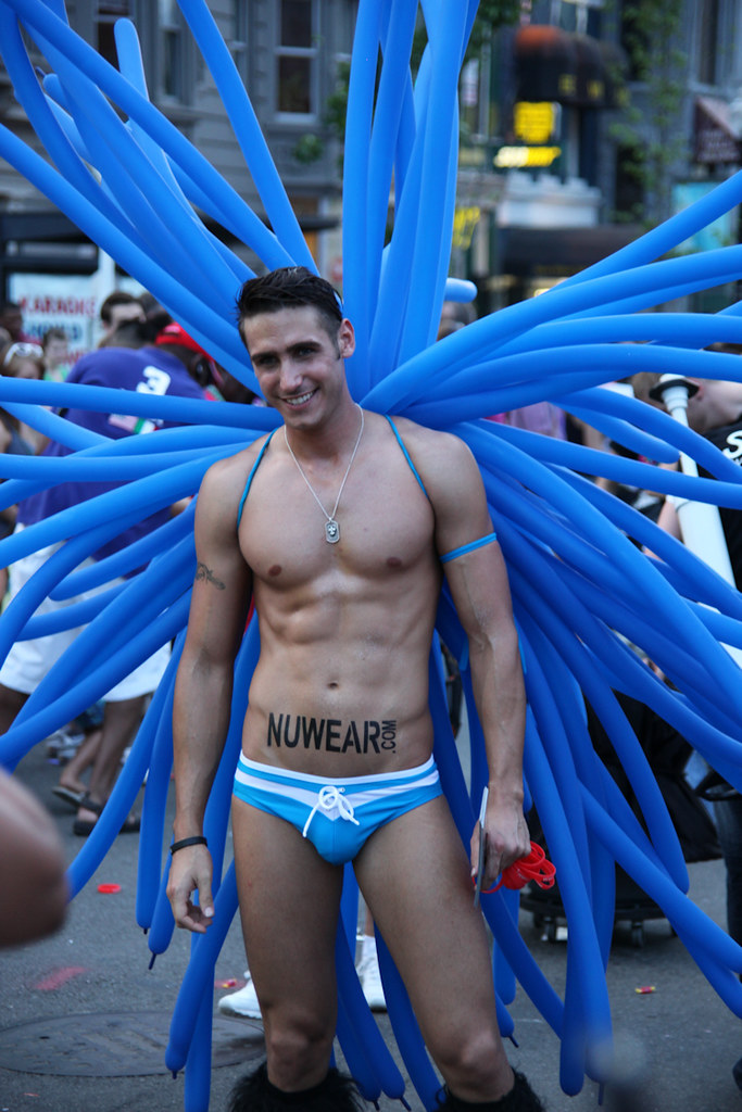 A male model representing NuWear -- a men's underwear, swimwear, and i...