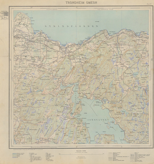 Kart over Trondheim Omegn (1934)